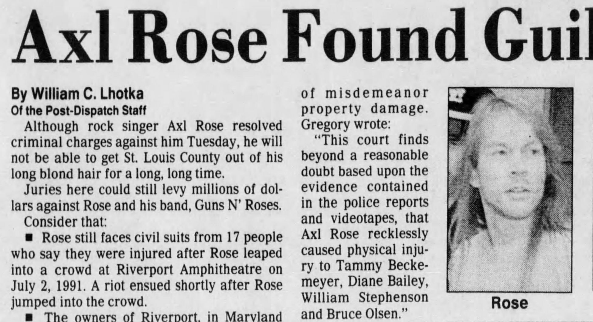 The infamous 'Riverport Riot'
